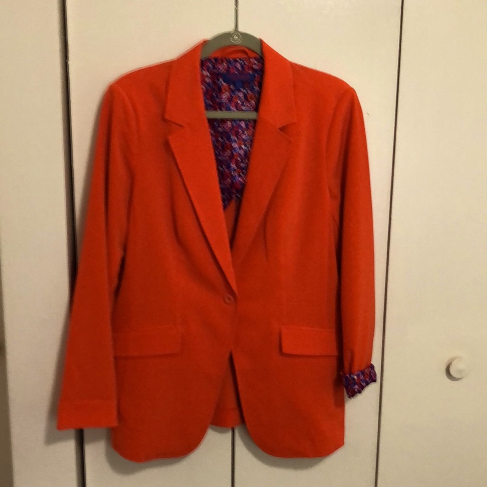 Bright Orange Blazer By Twiggy Size Large